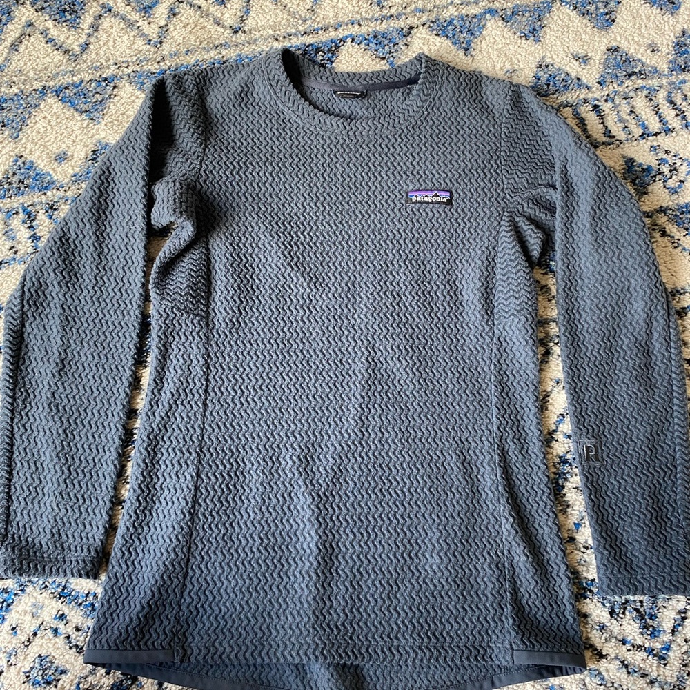 Patagonia Gray Waffle Knit Crewneck